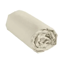 Drap Housse|douceur d'intu017drieur Drap housse coton lavé (140 x 190 cm) Linella Ivoire