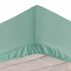 Drap Housse|DOUCEUR D'INTERIEUR Drap housse coton lavé (160 x 200 cm) Linette Vert sauge