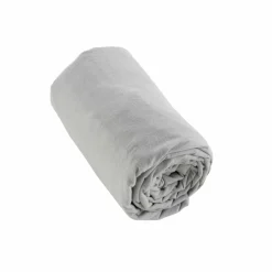 Drap Housse|EMINZA Drap housse flanelle de coton (180 x 200 cm) Théa Gris clair