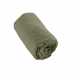 Drap Housse|EMINZA Drap housse flanelle de coton (90 x 190 cm) Nina Vert romarin