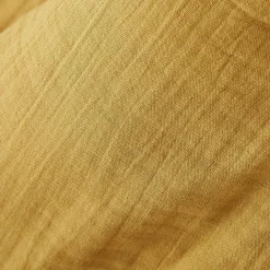 Drap Housse|EMINZA Drap housse gaze de coton (90 x 190 cm) Gaïa Jaune safran
