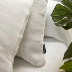 Drap Housse|EMINZA Drap housse gaze de coton (140 x 200 cm) Gaïa chantilly Blanc