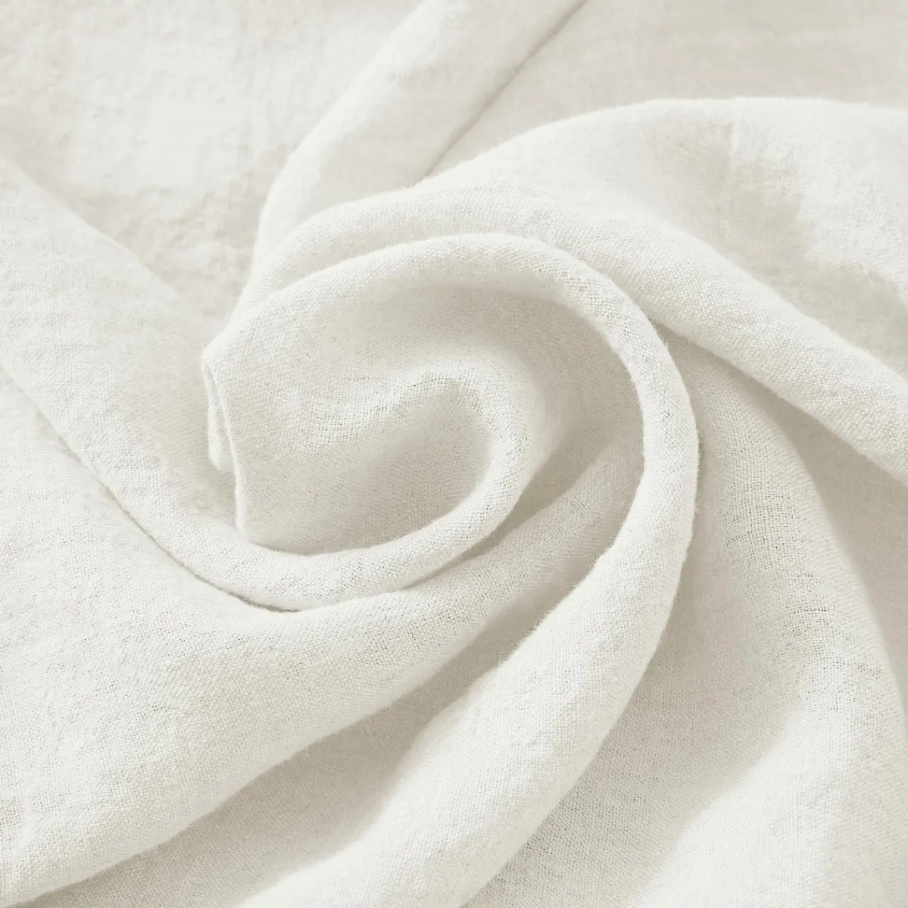 Drap Housse|EMINZA Drap housse lin lavé (140 x 190 cm) Louise Blanc