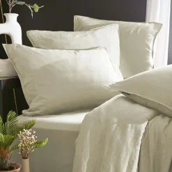 Drap Housse|EMINZA Drap housse lyocell Tencel™ lavé (90 x 190 cm) Olivia pampa Beige