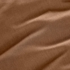 Drap Housse|EMINZA Drap housse percale de coton (90 x 200 cm) Cali Marron Chocolat