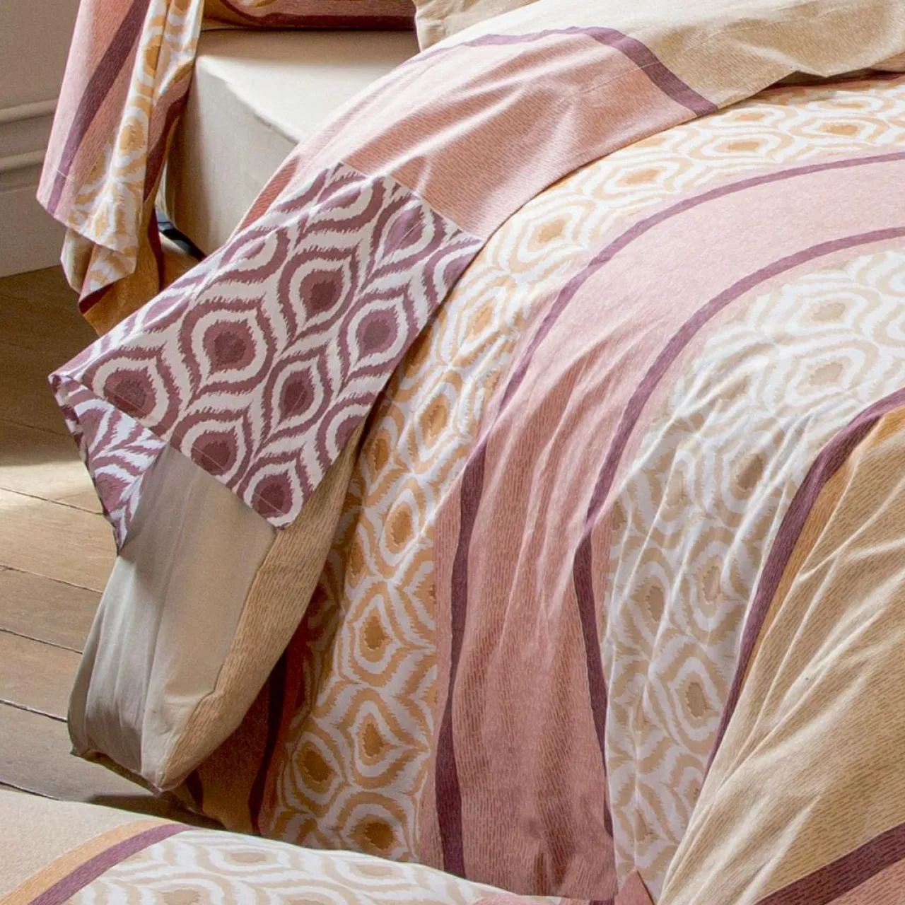 Drap Plat|TRADI LINGE Drap plat coton (240 x 310 cm) Inouk Rose