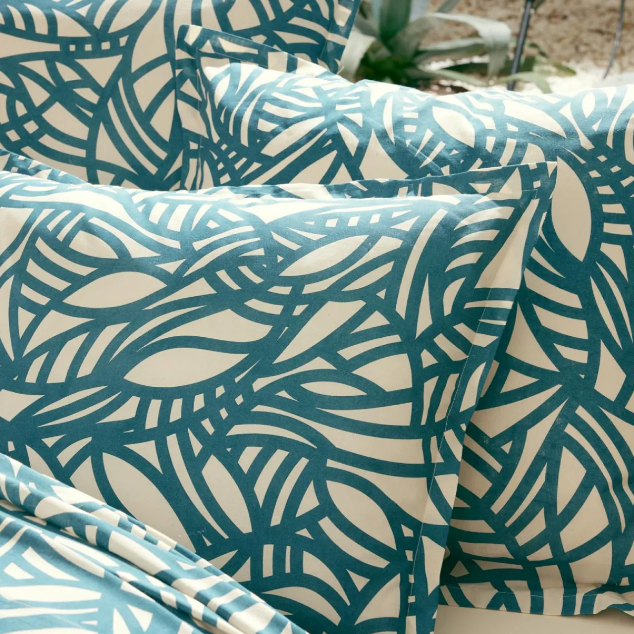 Drap Plat|TRADI LINGE Drap plat coton lavé (240 x 310 cm) Serena Bleu