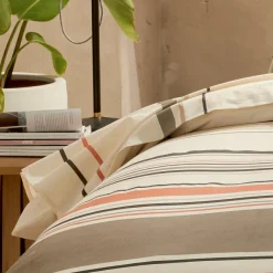 Drap Plat|TRADI LINGE Drap plat coton lavé (280 x 310 cm) Hugo Corail Orange