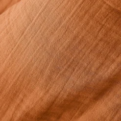 Drap Plat|EMINZA Drap plat gaze de coton (240 x 300 cm) Gaïa Abricot