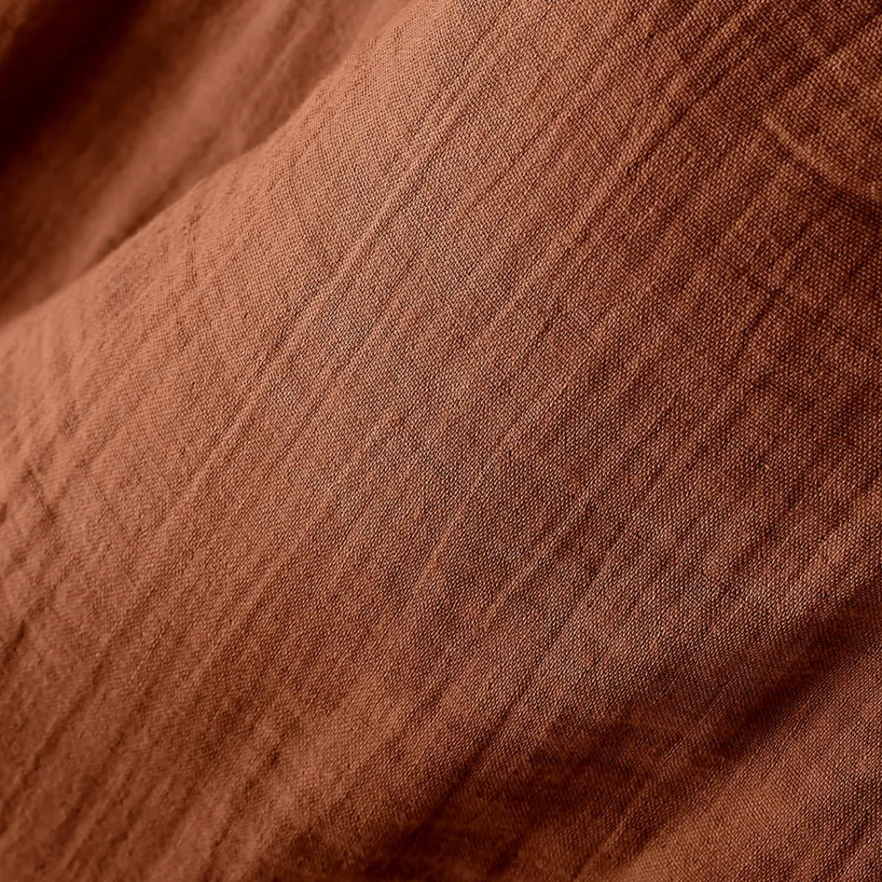 Drap Plat|EMINZA Drap plat gaze de coton (240 x 300 cm) Gaïa Terracotta