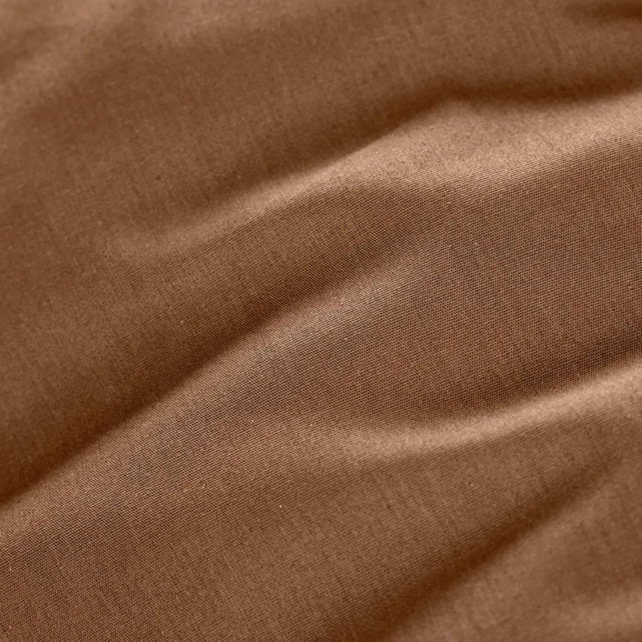 Drap Plat|EMINZA Drap plat percale de coton (240 x 300 cm) Cali Marron Chocolat