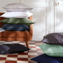 Drap Plat|EMINZA Drap plat percale de coton (270 x 300 cm) Cali Bleu marine