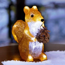 Déco Et Objet Lumineux|Feeric Lights & Christmas Ecureuil lumineux 20 LED (H20 cm) Tad Blanc froid Blanc chaud