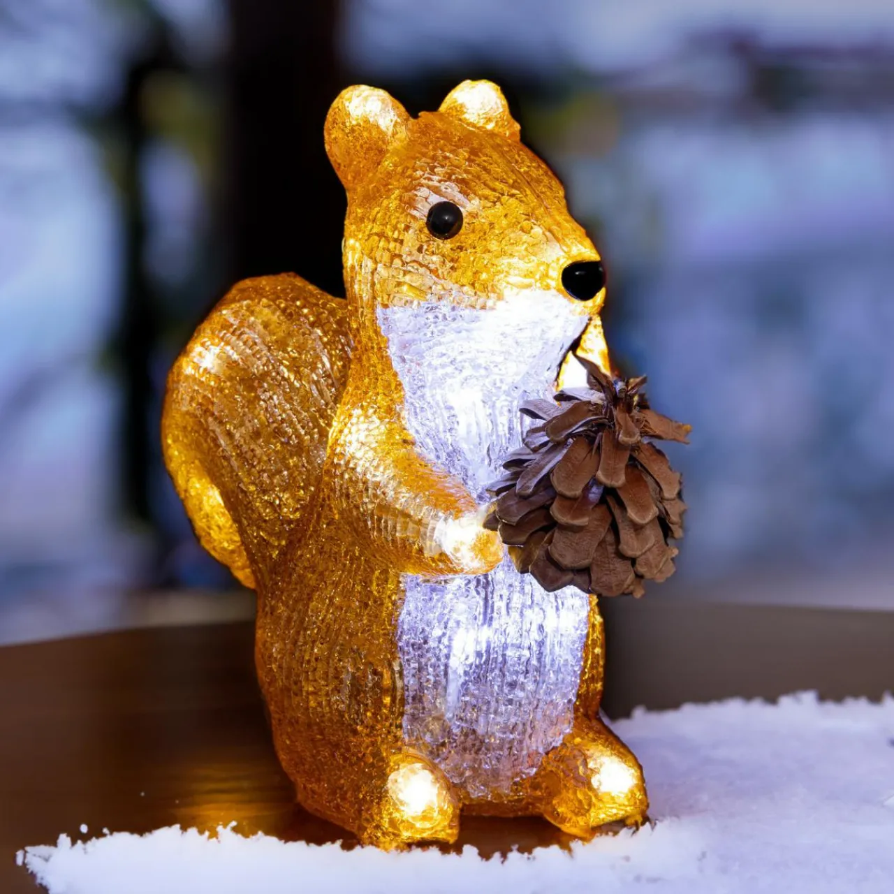 Déco Et Objet Lumineux|Feeric Lights & Christmas Ecureuil lumineux 20 LED (H20 cm) Tad Blanc froid Blanc chaud