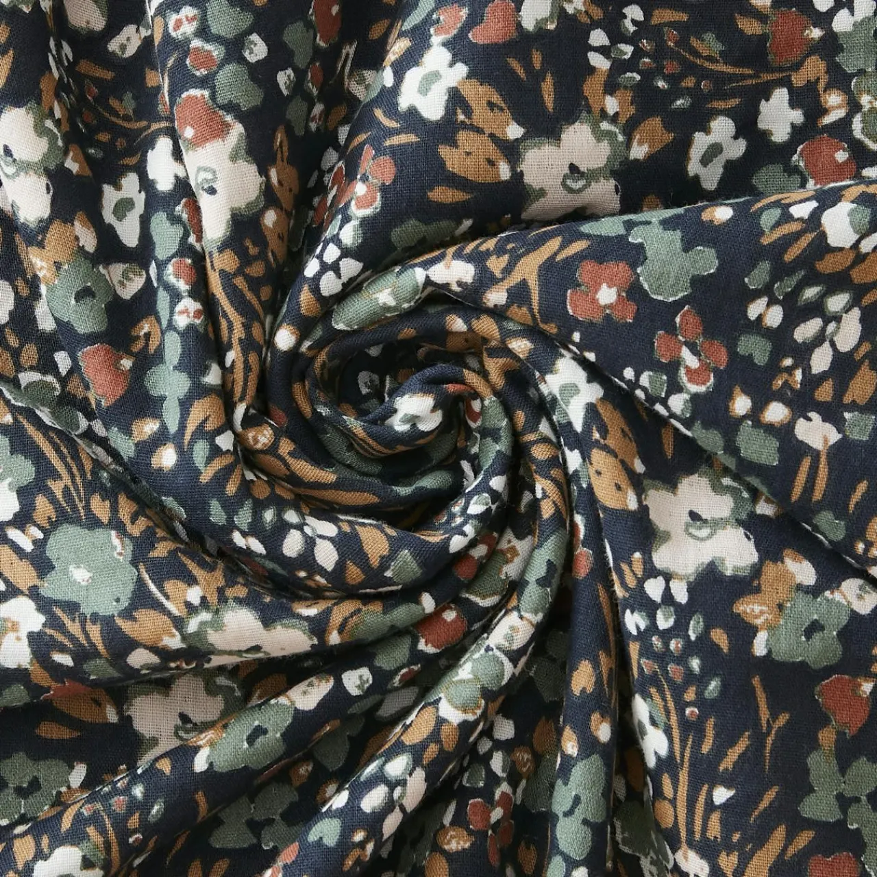 Couvre-Lit Et Édredon|EMINZA Edredon gaze de coton (90 x 200 cm) Constance Bleu nuit