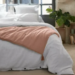 Couvre-Lit Et Édredon|EMINZA Edredon gaze de coton (90 x 200 cm) Gaïa rose Pêche