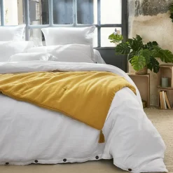 Couvre-Lit Et Édredon|EMINZA Edredon gaze de coton (90 x 200 cm) Gaïa Jaune safran