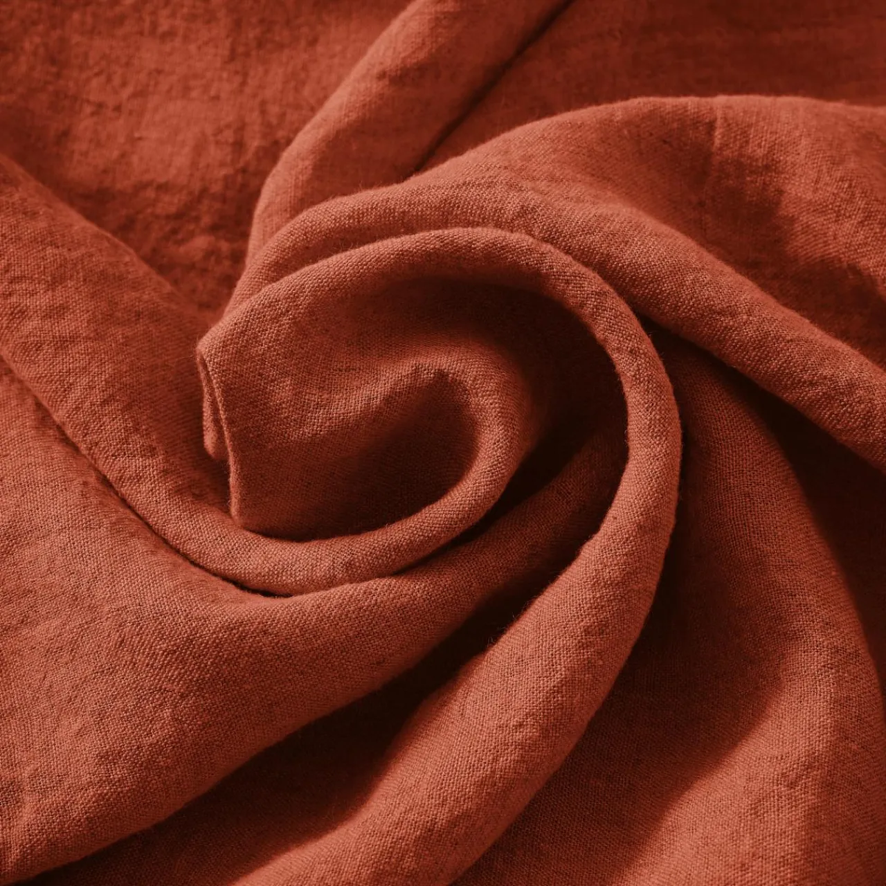 Couvre-Lit Et Édredon|EMINZA Edredon lin lavé (90 x 200 cm) Louise Terracotta