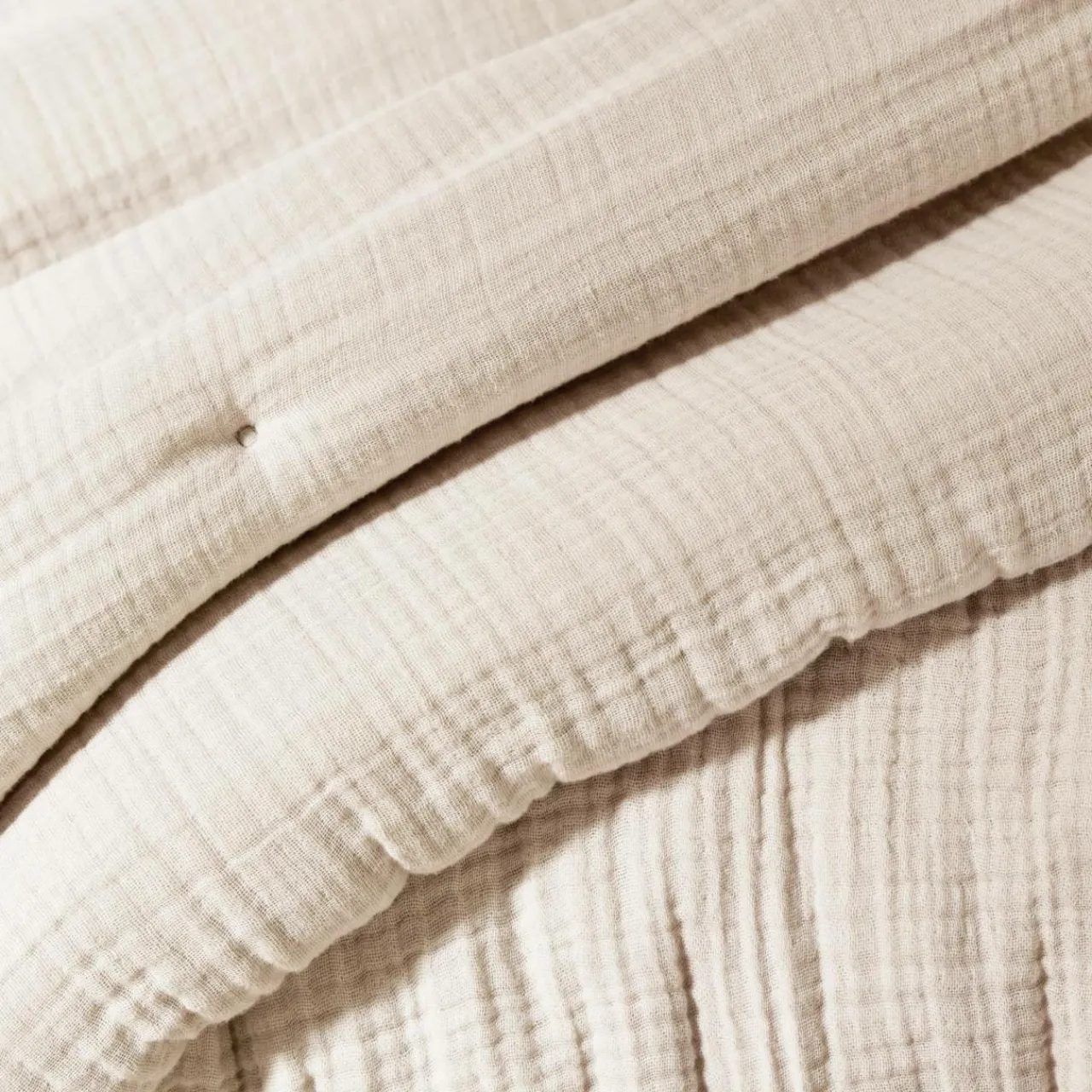 Couvre-Lit Et Édredon|EMINZA Edredon quadruple gaze de coton (90 x 220 cm) Victoria x Gaïa pampa Beige