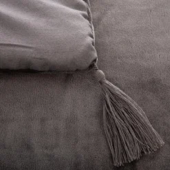 Couvre-Lit Et Édredon|ATMOSPHERA Edredon velours (80 x 180 cm) Slow Gris