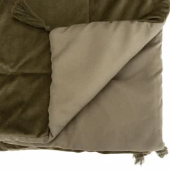 Couvre-Lit Et Édredon|ATMOSPHERA Edredon velours (80 x 180 cm) Sonia Vert kaki