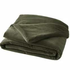 Couvre-Lit Et Édredon|EMINZA Edredon velours de coton (90 x 200 cm) Victor thym Vert