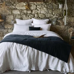 Couvre-Lit Et Édredon|EMINZA Edredon velours de coton (90 x 200 cm) Victor Bleu nuit