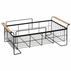 Egouttoir, Planche À Découper|5 Five Simply Smart Egouttoir de cuisine en métal 2 niveaux (48 x 28 cm) Blackwood Noir