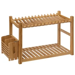 Egouttoir, Planche À Découper|5 Five Simply Smart Egouttoir en bambou 2 niveaux (53 x 24 cm) Siao Naturel Bois