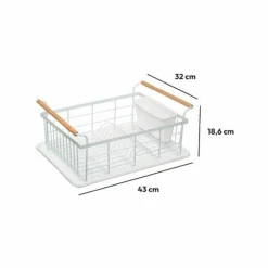 Egouttoir, Planche À Découper|5 Five Simply Smart Egouttoir en métal (43 x 32 cm) Modern Blanc