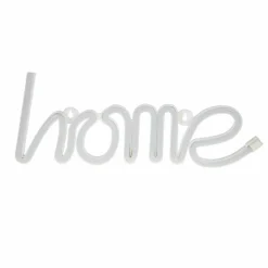 Guirlande Et Déco Lumineuse|Toile, Cadre, Déco Murale|OSTARIA Enseigne lumineuse néon à piles (H13 cm) Home Blanc