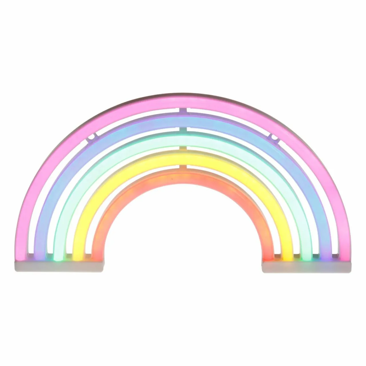 Guirlande Et Déco Lumineuse|Toile, Cadre, Déco Murale|OSTARIA Enseigne lumineuse néon à piles (H16 cm) Arc en Ciel Multicolore