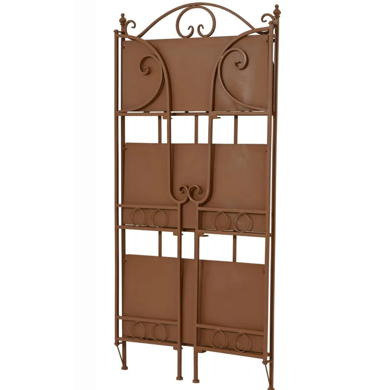 Déco Extérieur Et Cache-Pot|Déco Extérieur Et Cache-Pot|EMINZA Etagère à fleurs d'extérieur pliable en mosaïque (H118 cm) Madrid Marron