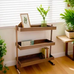 Meuble Salle De Bain|Etagère, Meuble Modulable|EMINZA Etagère 3 niveaux de sapin (H70 cm) Nordica Naturel Bois