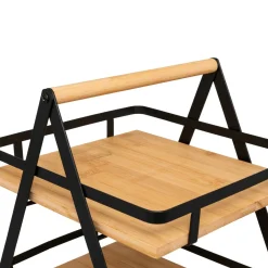 Rangement Et Organisateur|5 Five Simply Smart Etagère cuisine transportable en bois 2 niveaux avec anse (H29 cm) Ordera Noir