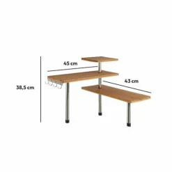 Rangement Et Organisateur|ATMOSPHERA Etagère d'angle (H39 cm) Vahina le Naturel