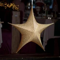 Personnage, Objet Grand Format|Déco Et Objet De Noël|KAEMINGK Etoile de Noël à suspendre (D180 cm) Christmas Or
