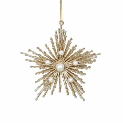 Décoration De Sapin|Feeric Lights & Christmas Etoile de Noël à suspendre (H12 cm) Galaxy Or