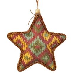 Décoration De Sapin|KAEMINGK Etoile de Noël à suspendre (H12 cm) Bohème Marron