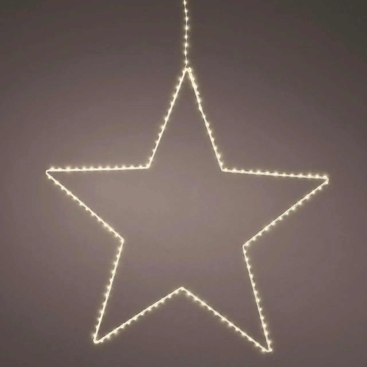 Déco Et Objet Lumineux|EMINZA Etoile lumineuse à suspendre 130 LED (D38 cm) Kais Blanc chaud