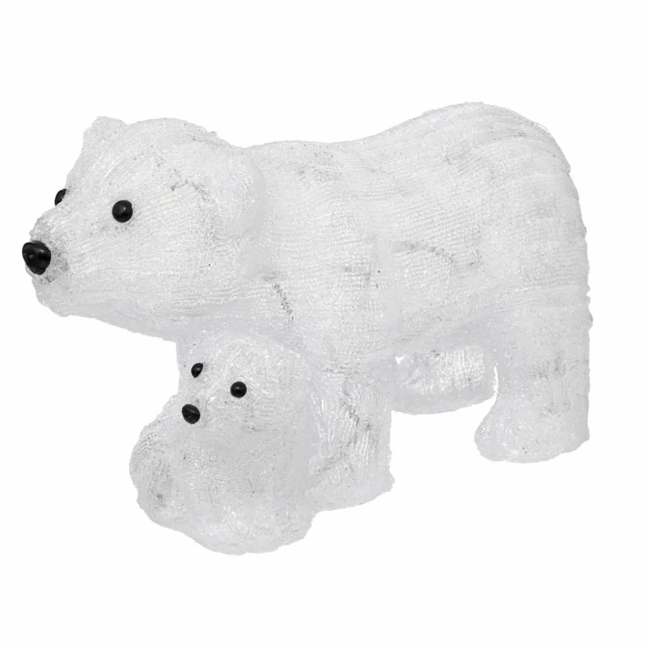 Déco Et Objet Lumineux|Feeric Lights & Christmas Famille d'ours polaire solaire 60 LED (H25 cm) Blanc froid