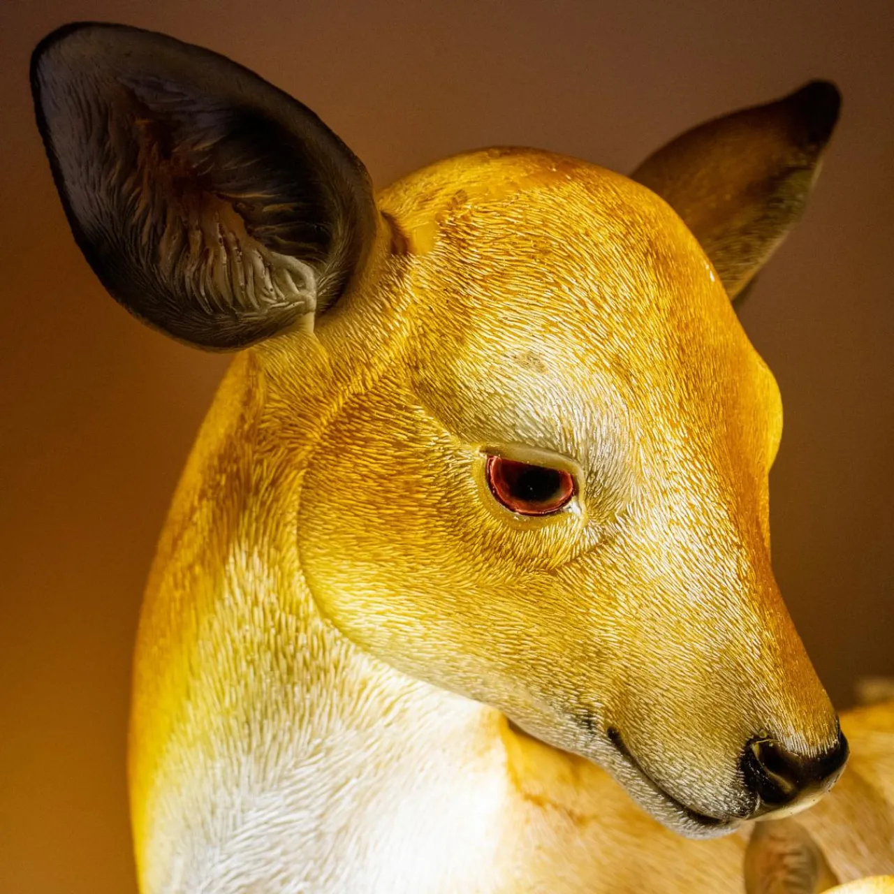 Déco Et Objet Lumineux|KAEMINGK Famille Faon lumineux fibre de verre 8 LED (H32 cm) Blanc chaud