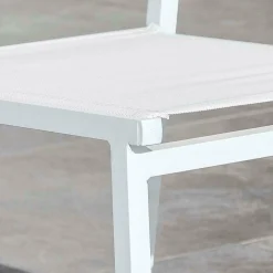 Chaise De Jardin|MOBELLIA Fauteuil de jardin aluminium empilable Murano Blanc