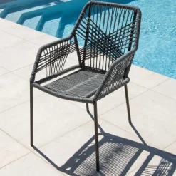 Chaise De Jardin|#N/A Fauteuil de jardin empilable Seville - Gris