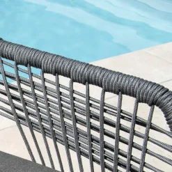 Chaise De Jardin|#N/A Fauteuil de jardin empilable Seville - Gris