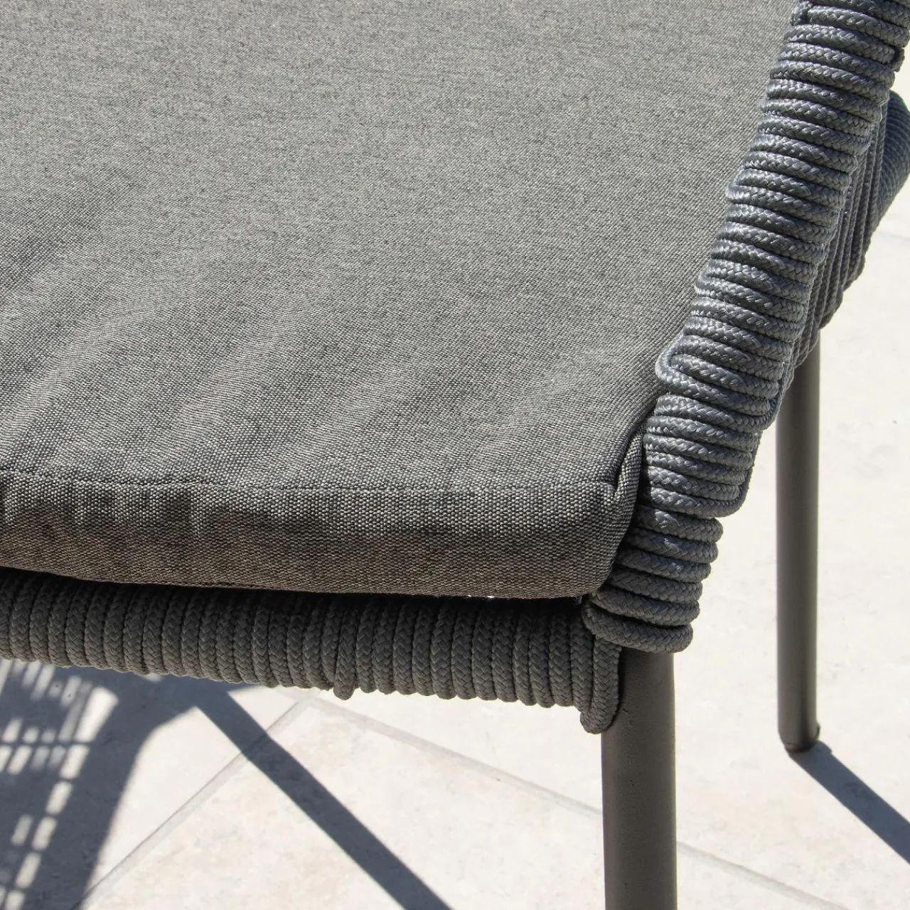 Chaise De Jardin|#N/A Fauteuil de jardin empilable Seville - Gris