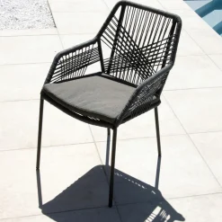 Chaise De Jardin|#N/A Fauteuil de jardin empilable Seville - Gris