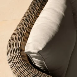 Fauteuil Détente|Canapé, Fauteuil Et Table Basse|MOBELLIA Fauteuil de jardin en résine tressée Calvi Sépia et taupe Tressé Sepia - Taupe