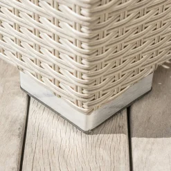 Fauteuil Détente|Canapé, Fauteuil Et Table Basse|MOBELLIA Fauteuil de jardin en résine tressée Palma Gris et taupe Tressé Gris - Taupe