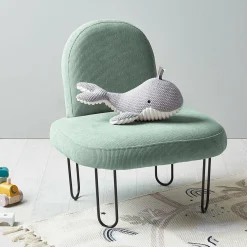 Petit Meuble Enfant|OSTARIA Fauteuil enfant velours (H50 cm) Augustin Vert